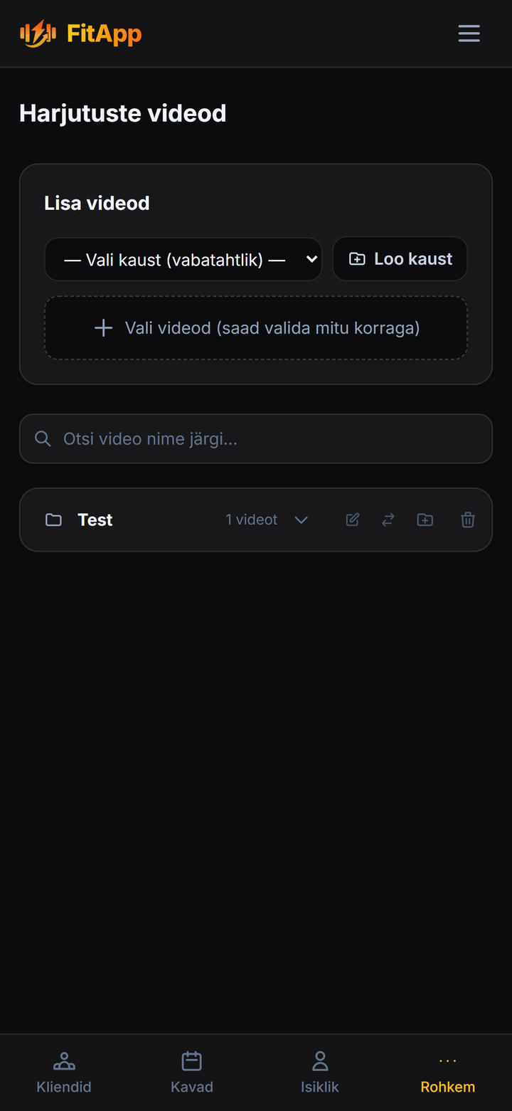 Harjutuste videod ja demovideod